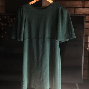 Forest green suede Zara dress
